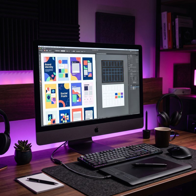Digital design desk detail
