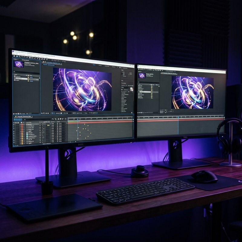 Motion graphics workstation detail