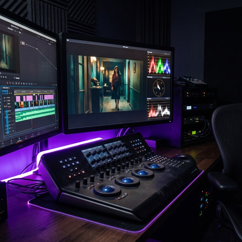 Color grading suite detail